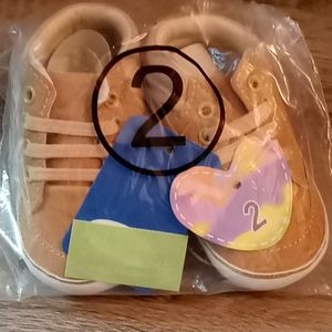 NWT-Toddler baby boy canvas crib shoes